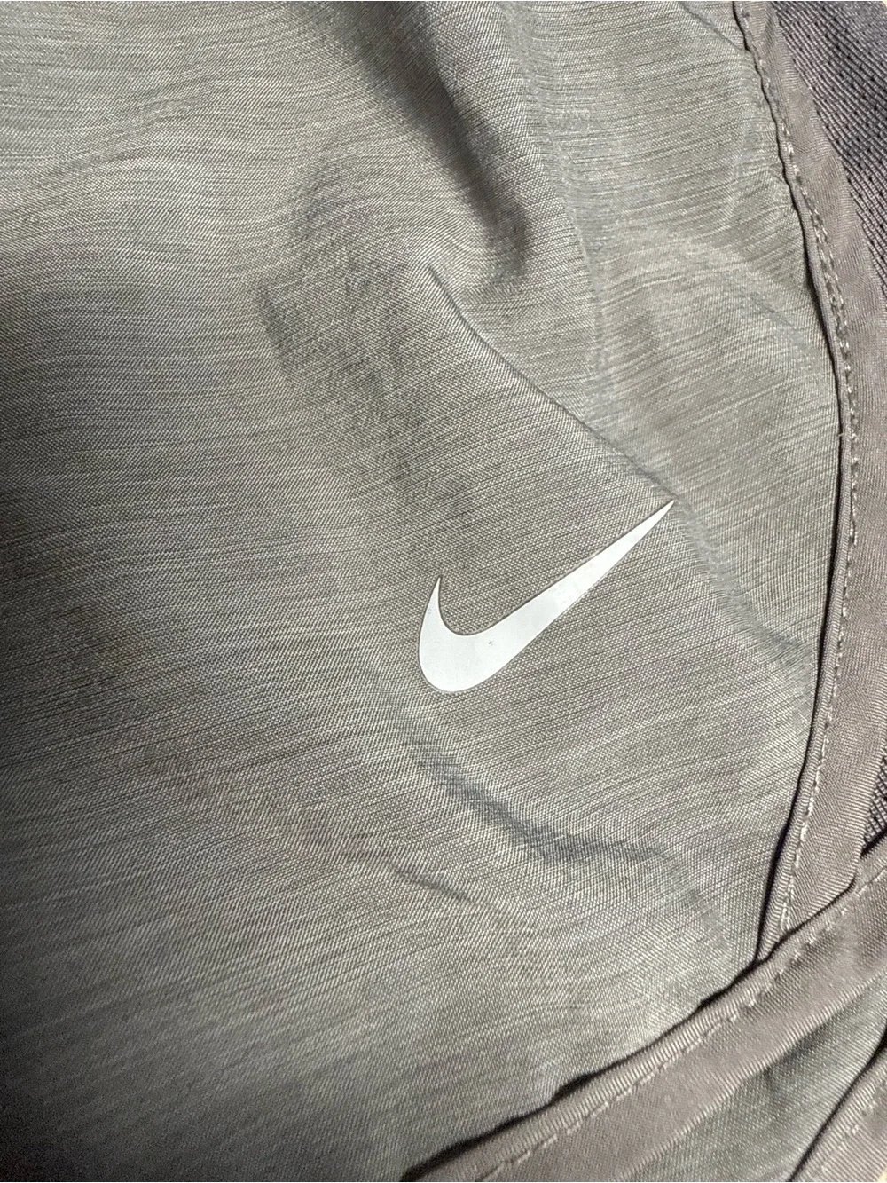 Nike Grey Athletic Shorts with White Swoosh